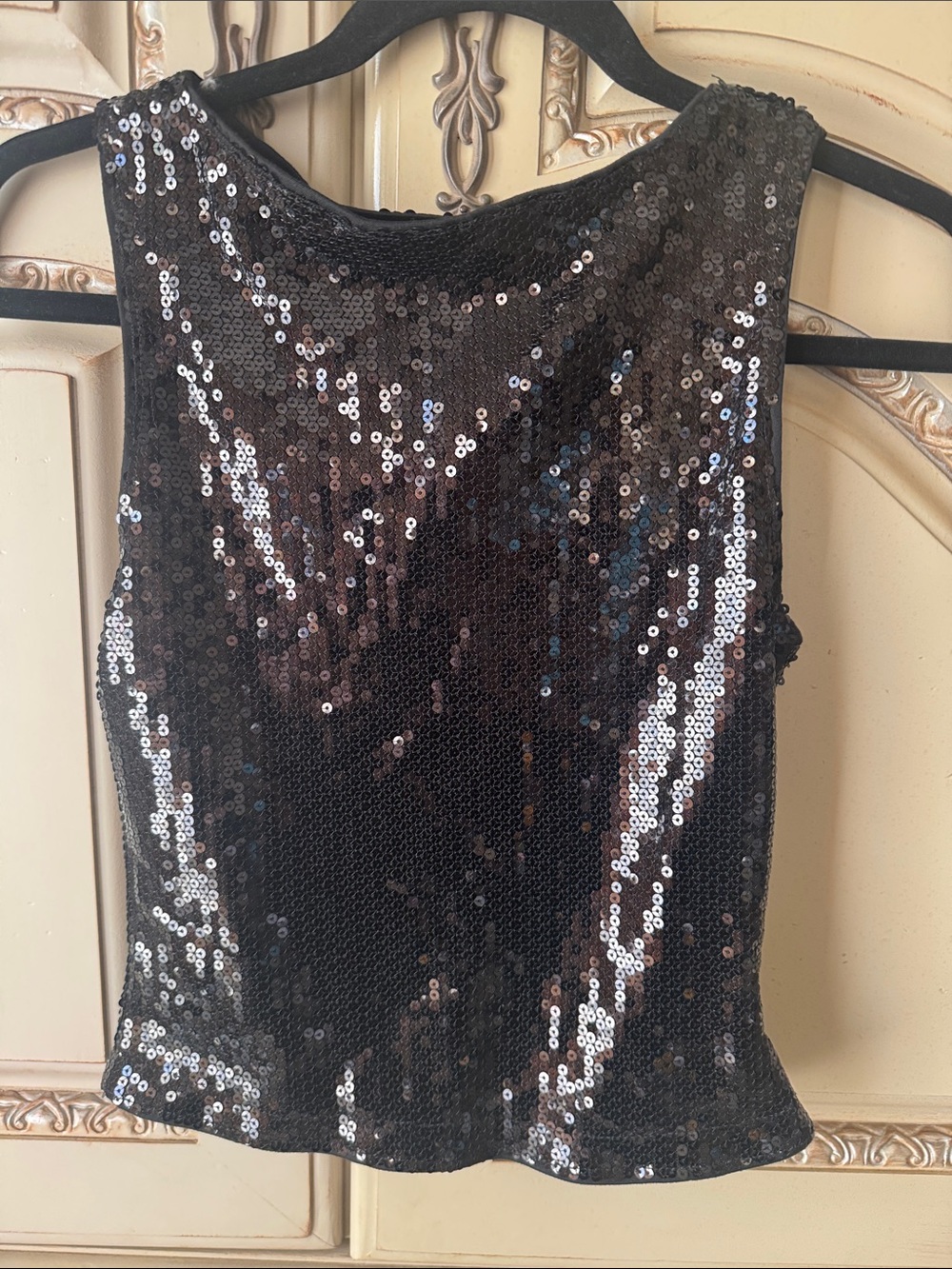 Sequin sleeveless top